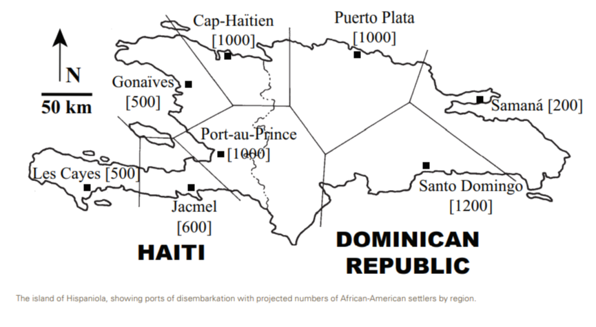 Destination Ports for freed african americans