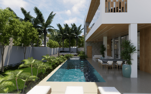 Villas élégantes à deux étages avec piscine privée