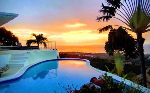 Villa avec jardin tropical et vue sur l’océan