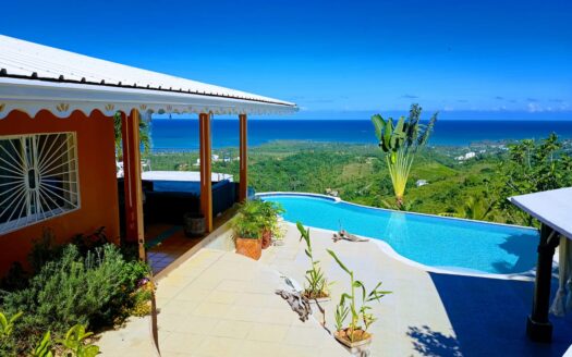 Villa avec jardin tropical et vue sur l’océan